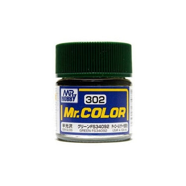 Mr Hobby (Gunze) C302 Mr Color Semi Gloss Green FS34092 Lacquer Paint 10ml